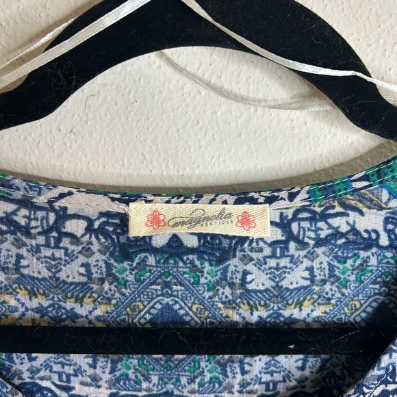 Magnolia Boutique S Floral Patterned Dress with Mixed Colors Boho Hippie Peasant - Picture 4 of 9